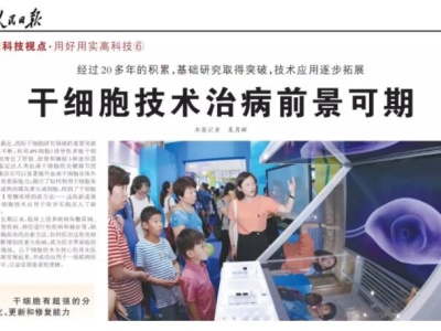 人民日?qǐng)?bào)：干細(xì)胞技術(shù)治療疾病前景可期